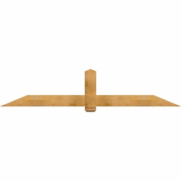 Ekena Millwork Eugene Rough Sawn Timber Gable Bracket, Western Red Cedar, 96"W x 20"H x 2"D x 6"F, 5/12 Pitch GBW096X20X0206EUG00RWR - main